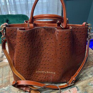 Dooney & Bourke Ostrich Large Barlow Bag Hobo luxury shoulder purse tote leather